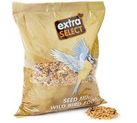 Extra Select Wild Bird Seed Mix with Black Sunflower Seeds, Wheat, Dari, Millet Seeds - Nutrient Rich Wild Bird Food for Small Birds - 1kg