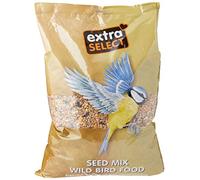 Extra Select Wild Bird Seed Mix with Black Sunflower Seeds, Wheat, Dari, Millet Seeds - Nutrient Rich Wild Bird Food for Small Birds - 3kg