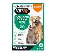 Extra+ Senior Joint Care Tablets for Dogs & Cats (45 Tablets) Joint Supplements for Dogs, Pain Relief Anti Inflammatory Tablets with Vitamins, Joint