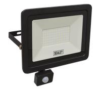 Extra Slim Floodlight with PIR Sensor 100W SMD LED - Sealey LED115PIR New