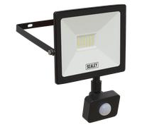 Extra Slim Floodlight with PIR Sensor 20W SMD LED - Sealey LED112PIR New
