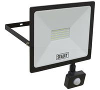 Extra Slim Floodlight with PIR Sensor - 50W SMD LED - IP65 Rated - 4500 Lumens