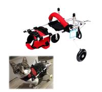Extra Small Dog Wheelchair, 2-Wheel Rear Support Cart, Indoor Cat Stroller, Disabled Pet Mobility Aid for Kittens (Size S)