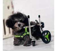 Extra Small Dog Wheelchair for Front & Back Legs 4-Wheel Mobility Cart Metal Pet Rehabilitation Aid Support for Dogs to Stand & Walk Ideal for Small Breeds (XSS)