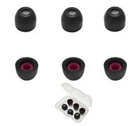 Extra Small Earbuds Tips Replacement Memory Foam Tips Filter Screen Ear Tips Extra Small for in Ear Earbuds, Black 3 Pairs