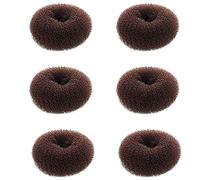 Extra Small Hair Bun Maker for Kids, 6 PCS Hair Donut Sock Bun Form for Girls, Mini Doughnut Shaper for Short and Thin (Small Size 2.4 Inch, Dark Brown), Maker