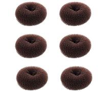 Extra Small Hair Bun Maker for Kids, 6 PCS Hair Donut Sock Bun Form for Girls, Mini Hair Doughnut Shaper for Short and Thin Hair (Small Size 2.4 Inch, Dark Brown), Bun Shapers