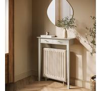 Extra Small & Narrow Taupe Radiator Cover with Brass Handles - 75cm - Noa