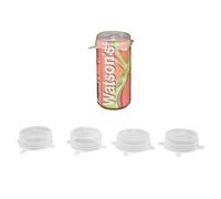 Extra Small Silicone Stretch Lids 2 Inch 5 pack Same Size Reusable Silicone Stretch Cover to Fit 2 Inch to 2.5 Inch Cans Cups Bottles Mini Mason Jars