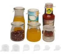Extra Small Silicone Stretch Lids Reusable 3 Different Sizes Fits 1.2" to 2.4" Small Jars Food Cans Bottles Pack of 6