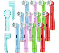 Extra Soft Kids Toothbrush Heads Oral B Compatible - 12 Pack, Bright Colour