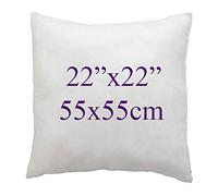 Extra Soft White Duck Feather & Down Cushion Pads,Inners, Inserts, Fillers,100% Cotton Down Proof Cover, Anti Allergenic, Machine Washable, Double Stitched Seams,16" 18" 20" 22" (22x22", Pack of 4)