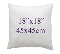 Extra Soft White Duck Feather & Down Cushion Pads,Inners, Inserts, Fillers,100% Cotton Down Proof Cover, Anti Allergenic, Machine Washable, Double Stitched Seams,16" 18" 20" 22" (18x18", Pack of 5)
