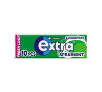 Extra Spearmint Sugar Free Chewing Gum 10 Pieces - Fresh Spearmint Flavour - Dental Friendly - Bulk Case (30 x 10 Piece Packs)