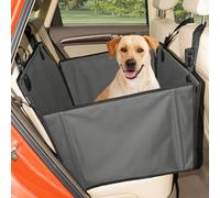 Extra Stable Dog Car Seat - Reinforced for Medium-Sized Dogs, Waterproof, 4 Straps - L Size, Grey