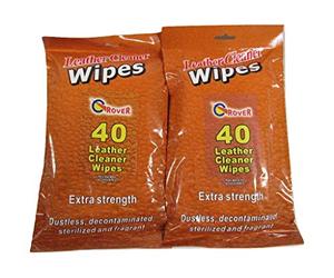 Extra Stength Leather Cleaning Wipes X80 (Sterilising Sofa Car Interior Cleaner)