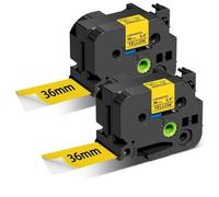 Extra Strength Label Tape TZe-S661 36mm 2 Pack Compatible with Brother PT-E800 PT-P900 PT-P950 PT-3600 PT-9200