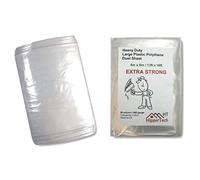 Extra Strong 4m x 5m Heavy Duty Large Plastic Polythene Dust Sheet 13ft x 16ft Painting Masking (Floor Windows) *ODORLESS (1x Extra Strong Large Polythene Dust Sheet)