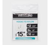 Extra Strong Barbed Hooks 15” Size 12, Silver One Size