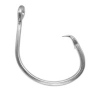 Extra Strong Big Game Silver Forged Staight Circle Hooks,Saltwater Stainless Steel Large Giant Fishing Hooks Size 6/0-28/0 (Size 9/0-Pack of 30)