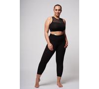 Extra Strong Compression Cropped Leggings with Standard Tummy Control TLC Sport Black 18