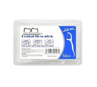Extra Strong Dental Floss Picks 50pcs - Disposable Tooth Flossers for Teeth Cleaning, Oral Care, Plaque Removal, Gum Health,Portable Floss Sticks,Toothpick Floss Combo for Adults & Kids