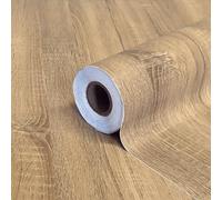 Extra Strong Laminated Self-Adhesive Wood Film Medium Oak Adhesive Film Furniture Film Decorative Film Door Film Kitchen Film Cabinet Film Table Film 90 cm x 210 cm