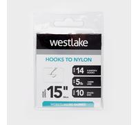 Extra Strong Micro-Barbed Hooks To Nylon (Size 14) - Silver, Silver One Size