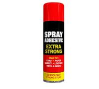 Extra Strong Spray Adhesive Glue 500ml - Multi Purpose Contact Adhesive for Carpet, Wood, Plastic, Fabric, Foam, Paper, Card & DIY Crafts - Fast Dry Heavy Duty Aerosol Glue Spray (500 ML)
