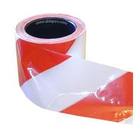 Extra-strong SUPER red/white barrier cordon tape - 20 times stronger than cheap tapes - 100M roll - almost unbreakable in normal use - temporary hazard warning tape - superstrong plastic