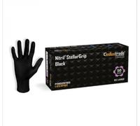 Meditrade Nitril StellarGrip 6.5g Diamond Textured Black Examination Glove In Ni