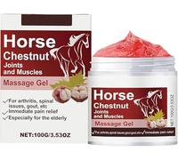 Extra Strong Warming Horse Balm - Horse Chestnut Joints and Muscles Massage Gel, Gentle Massage Balm, Joint & Muscle Therapy Gel for Pain Relief, Back, Wrist, Knee, Neck & Shoulder (1)