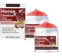 Extra Strong Warming Horse Balm - Horse Chestnut Joints and Muscles Massage Gel, Gentle Massage Balm, Joint & Muscle Therapy Gel for Pain Relief, Back, Wrist, Knee, Neck & Shoulder (2)