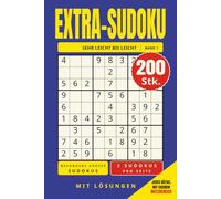 Extra-Sudoku: Sudoku Buch für Erwachsene und Senioren mit 200 leichten Rätseln - nur 2 große Sudokus pro Seite, mit Notizspalte und Lösungen (Extra-Sudoku: Sehr Leicht bis Leicht)