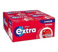 Extra Sugar-free Chewing Gum, Refreshing Strawberry Flavour, Freshens Breath, With Xylitol, Helps with Oral Hygiene for Healthy Teeth & Gums 20 x (3 x 9pieces)