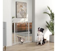 PawHut D06-242V11WT Gate Stair Fence, White