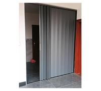 Extra Tall Folding Invisible Interior Doors, Retractable Accordion Door with Lock & Key for Pantry Bedroom Kitchen Doorway