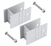 Extra Tall Pontoon Bimini H-Bracket for Pontoon Boats 1-1/4" Square Aluminum tubing Raise The Hardware Off The Rail, 2Pcs, Silver