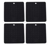 Extra Thick 0.45cm Silicone Mat 18cm Heat for proof Extra Thick(black) | Reusable design, heat resistant -104F to 446F, non-slip grip, protects countertops, dishwasher safe