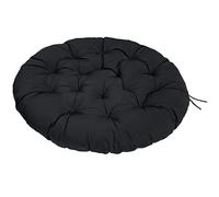 Extra Thick 120x120cm Chair Cushion Overstuffed Round Seat Pad for Indoor/Outdoor Relaxation Soft Fluffy Cushion in Black Perfect for Comfort & Style