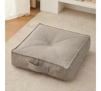 Extra Thick 15cm Cotton Seat Cushion Pad - Round Design for Armchair Car Office - Ideal for Elderly Post-Surgery Recovery Wheelchair Comfort - Soft Light Grey 40x40cm