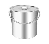 Extra Thick 20L Stainless Steel Barrel Bucket Food Water storage with Lid Milk Can Milk Transport Storage Wine Pail Liquid Storage Champagne Cooler Stainless Steel Pail Kitchen Bucket Cancooker