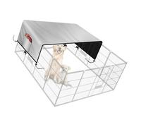 Extra thick 210D oxford dog pen cover ensures effective sunscreen and weather resistant function all year round outdoor dog pen shade cover