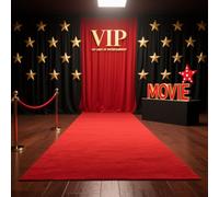 Extra Thick 3x10Ft Red Carpet Runner for Party, Non-Slip TPR Backing Aisle Runway Rug Felt for Indoor&Outdoor,Occasions,Graduation,Birthdays & Special Events Decorations,Long Term use (RED, B)