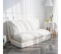 Extra Thick 4-Fold Foam Folding Sofa Chair Bed - Removable Washable Corduroy Cover Comfortable Floor Mattress for Adults - Perfect for Living Room & Guest Space