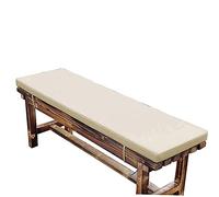 Extra Thick 5cm Rectangular Garden Bench Non-Slip Chair Pad with Ties Zip-Closure Sofa Pillow for Kitchen & Shoe Change Stool 150 x 50 cm