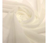 Extra thick and opaque 4-Way Stretch Net Fabric Nylon Spandex Power Mesh, Pre-Cut 2Yards Long 60" Wide,Ivory(off white) color heavyweight Sheer