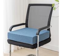 Extra Thick Chair Seat Cushion Pad - Large Square Booster Cushion for Dining & Garden, Washable Comfort Cushion (Blue, 50x50x10cm) - Perfect for Armchairs & Indoor Use