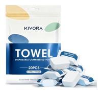 【Extra Thick】Disposable Washcloths for travel，Compressed towel tablets face，20Pcs Face Towels wash cloths，Camping Towel, Portable Compressed Coin Tissue for Travel/Home/Outdoor Activities