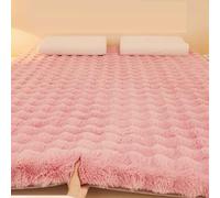 Extra Thick Fluffy Roll-Up Mattress Soft Comfortable Floor Futon for House Traditional Japanese Style Pink Size 80x190cm (31x75in) - Ideal for Sleepovers & Guests